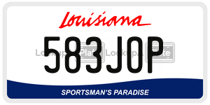 583JOP  license plate in LA