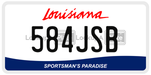 584JSB  license plate in LA