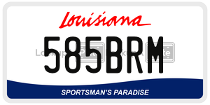 585BRM  license plate in LA