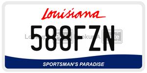 588FZN  license plate in LA