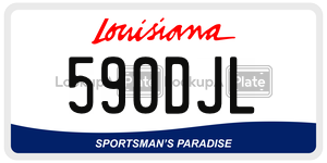 590DJL  license plate in LA