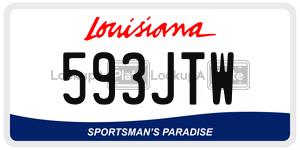 593JTW  license plate in LA