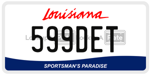 599DET  license plate in LA