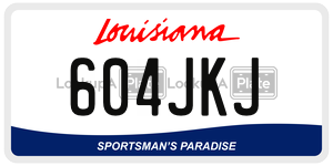 604JKJ  license plate in LA