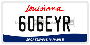 606EYR license plate in Louisiana