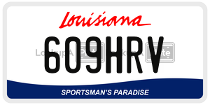 609HRV  license plate in LA