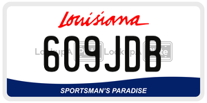 609JDB license plate in Louisiana