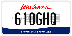 610GHQ  license plate in LA