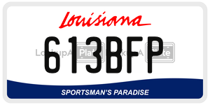 613BFP license plate in Louisiana