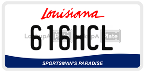 616HCL  license plate in LA
