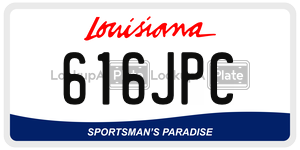 616JPC  license plate in LA