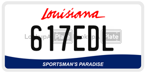 617EDL  license plate in LA