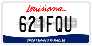 621FQU  license plate in LA