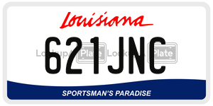 621JNC  license plate in LA