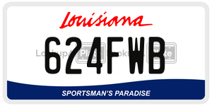 624FWB  license plate in LA