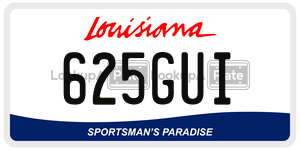 625GUI  license plate in LA
