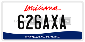 626AXA  license plate in LA