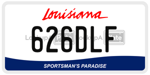 626DLF  license plate in LA