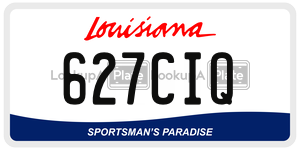 627CIQ  license plate in LA