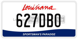 627DBO  license plate in LA