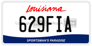 629FIA  license plate in LA