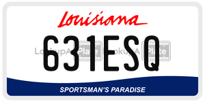 631ESQ license plate in Louisiana