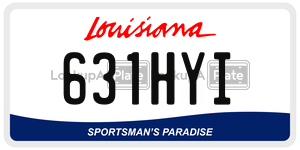 631HYI license plate in Louisiana