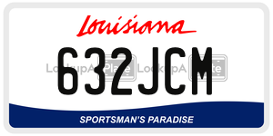 632JCM  license plate in LA