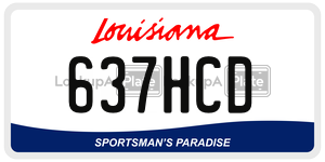 637HCD  license plate in LA