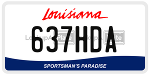 637HDA  license plate in LA