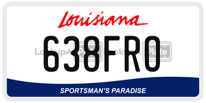 638FRO  license plate in LA