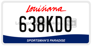 638KDO  license plate in LA