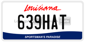 639HAT  license plate in LA