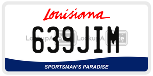 639JIM  license plate in LA