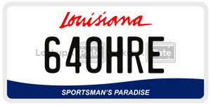 640HRE license plate in Louisiana