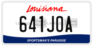 641JOA  license plate in LA