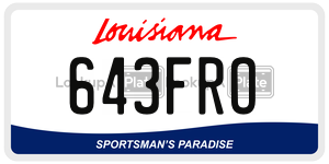 643FRO  license plate in LA