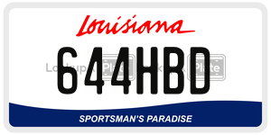 644HBD  license plate in LA