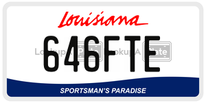 646FTE license plate in Louisiana