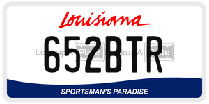 652BTR  license plate in LA