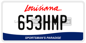 653HMP license plate in Louisiana