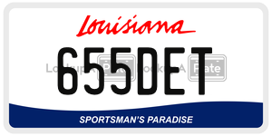 655DET  license plate in LA
