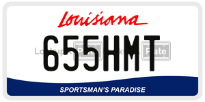655HMT license plate in Louisiana