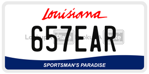 657EAR  license plate in LA