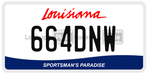 664DNW  license plate in LA