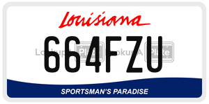 664FZU license plate in Louisiana