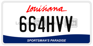 664HVV  license plate in LA