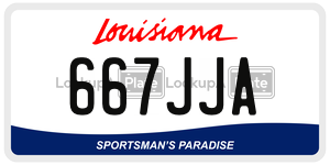 667JJA  license plate in LA