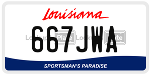 667JWA  license plate in LA