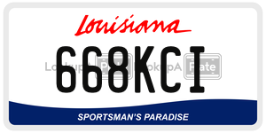 668KCI  license plate in LA